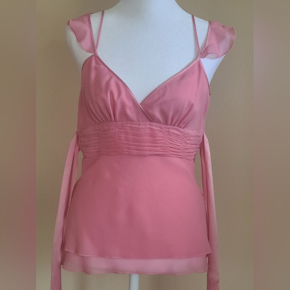 Elegant Pink Bebe Halter Top